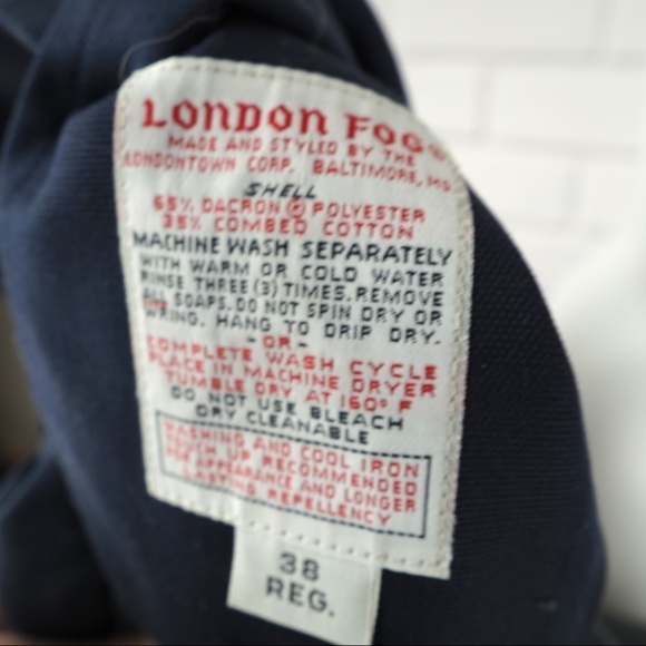 Vintage London Fog navy raincoat men’s 38 - Picture 5 of 7